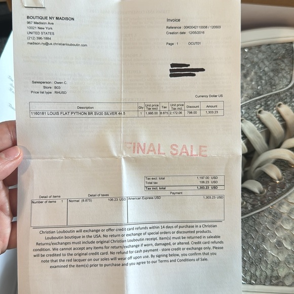 NEW NEVER WORN LOUBOUTIN SNEAKERS - Picture 11 of 12